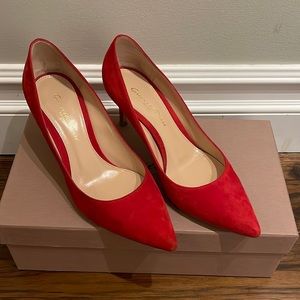 Gianvito Rossi 70mm Tabasco red pump heels